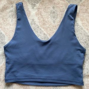 Offline by Aerie Real Me Blue Keyhole Back Longline Sports Bra Size Medium